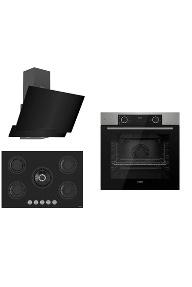 Ferre Fryart Rs Serisi Inox-siyah Ankastre Cam Set (d063 + Rs035 + Xe63mı) ürün görseli