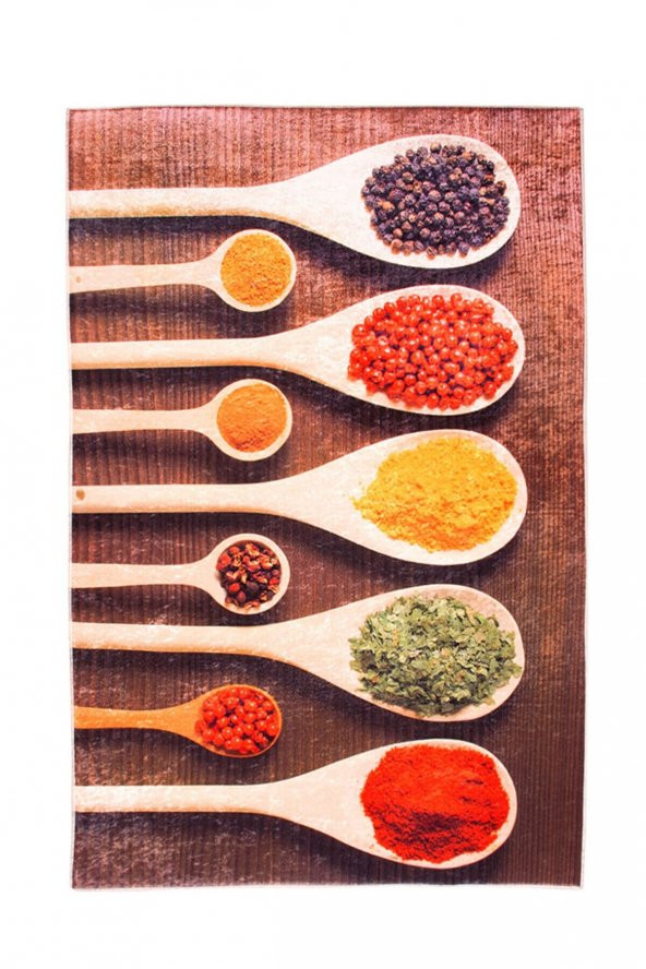 elleser Dekoratif Yıkanabilir Kaymaz Tabanlı Mutfak Halısı - 2