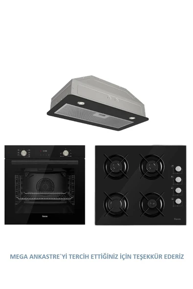 Ferre GLİNE SERİSİ GÖMME ASPİRAÖR MEGA ANKASTRE SET(D050+2140+QMS63CS) ürün görseli