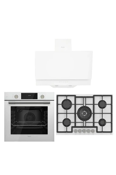 Ferre LUXURY BEYAZ MEGA ANKASTRE SET (D017 + ED036 + QMS63CB) - 1
