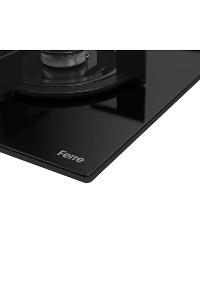 Ferre Rs035 75 Cm. 5 Gözlü Woklu Ankastre Cam Ocak - Siyah - Resim 3