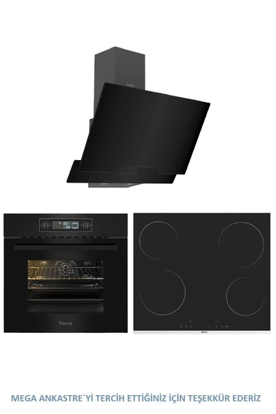 Ferre LÜX AVANTGARDE VİTROSERAMİK MEGA ANKASTRE SET (11002/MS261/D063)