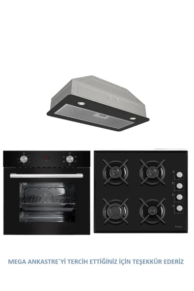 Ferre GLİNE SERİSİ GÖMME ASPİRAÖR MEGA ANKASTRE SET(D050+1140+6010) ürün görseli