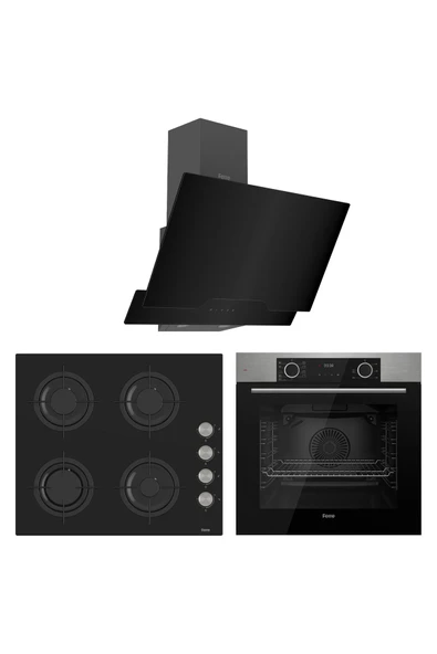 Ferre Fryart Cs Serisi Inox-siyah Ankastref Cam Set (d063 + Cs205 + Xe63mı) ürün görseli