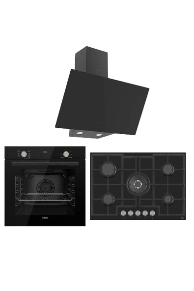 Ferre Flowart Serisi Mega Ankastre Set (qms63cs/ed035/d077) ürün görseli