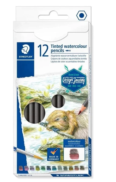 Supertrend Tinted Watercolour Charcoal Renkli Kömür Füzen Karakalem Eskiz Çizim Seti 12 Renk - 1