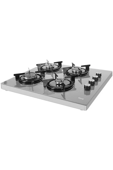 Ferre G 2240 Ce 4 Gözü Gazlı Gri Cam Set Üstü Ocak ( Tezgah Üstü ) ürün görseli