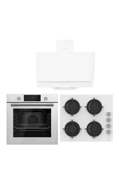 Ferre LUXURY BEYAZ MEGA ANKASTRE SET (D017 + CS206 + QMS63CB) - 1