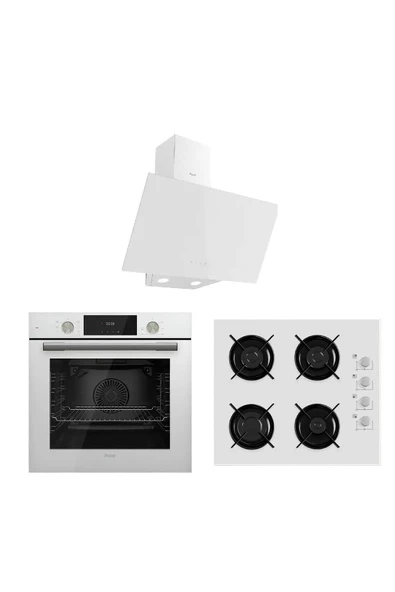 Ferre FLOWART SERİSİ BEYAZ ANKASTRE SET (QMS63CB.-2140B.-D078.-) ürün görseli