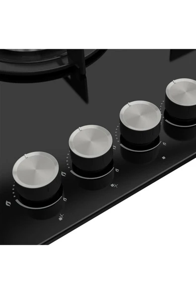 Ferre Rs035 75 Cm. 5 Gözlü Woklu Ankastre Cam Ocak - Siyah - Resim 5