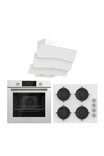 Ferre Luxury New White Mega Ankastre set ( qms63cb + cs206 + d024 ) ürün görseli