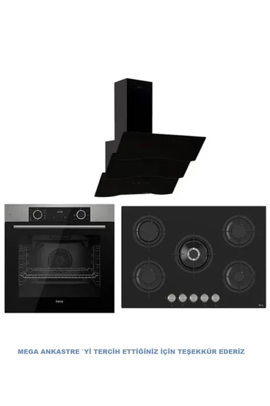 Ferre Fryart YAĞSIZ PİŞİRME Luxury  Serisi MEGA ANKASTRE Set ( Rs035+ Xe63mı + D023) ürün görseli