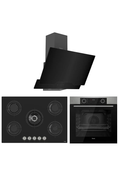 Ferre Fryart Rs Serisi Inox-siyah Ankastre Cam Set (d063 + Rs035 + Xe63mı) ürün görseli