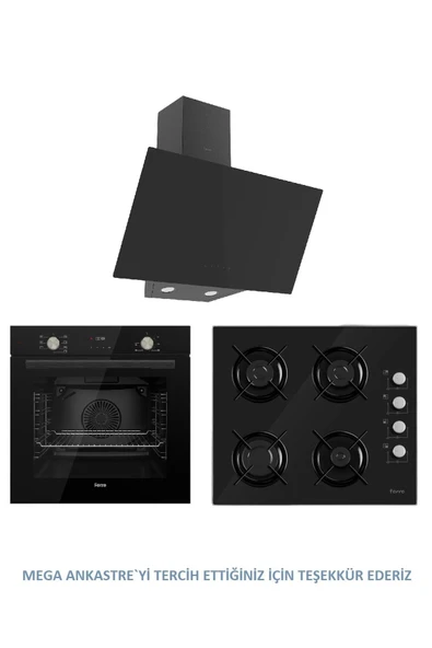 Ferre Lüx Flowart MEGA ANKASTRE SET ( D077 - 2140 - Qms63cs ) - 1