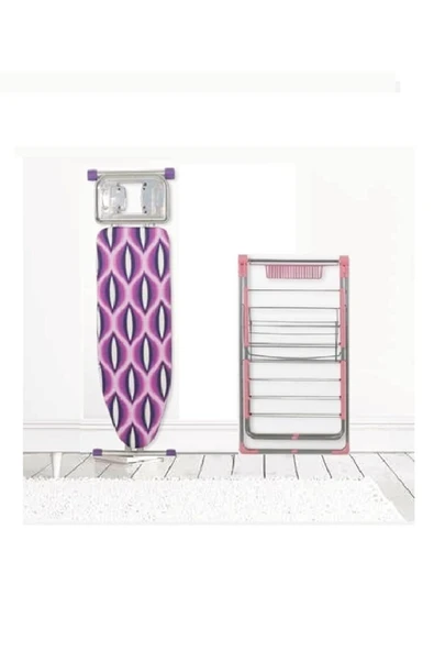 Cıngıllıoğlu Begonya çamaşır kututmalık Melena ütü masası 2li set