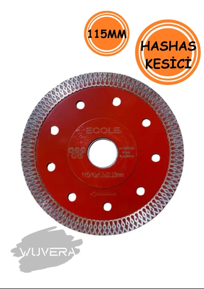 Wuvera 115 mm Seramik Mermer Fayans Kesici – İnce ve Pürüzsüz Kesim Diski - Resim 2