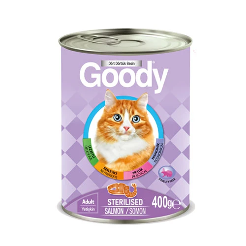 Goody Somonlu Kısırlaştırılmış Kedi Konservesi 12 Adet 400 Gr ürün görseli