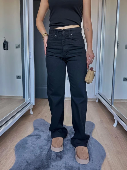 Kadın Straıght Jean Siyah ürün görseli