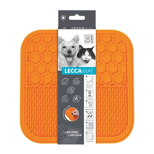 M-Pets Lecca Kedi ve Köpekler İçin Yavaş Beslenme Ödül Matı Medium Turuncu 21x21 Cm ürün görseli