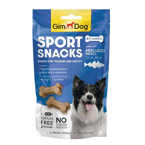 GimDog Sportsnack Coalfish Kömür Balıklı ve L-Carnitinli Tahılsız Köpek Ödülü 60 Gr ürün görseli