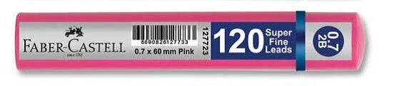 Supertrend Super Fine Min Mekanik Kurşun Kalem Ucu 0.7 2B 120'li Pembe Tüp ürün görseli 1