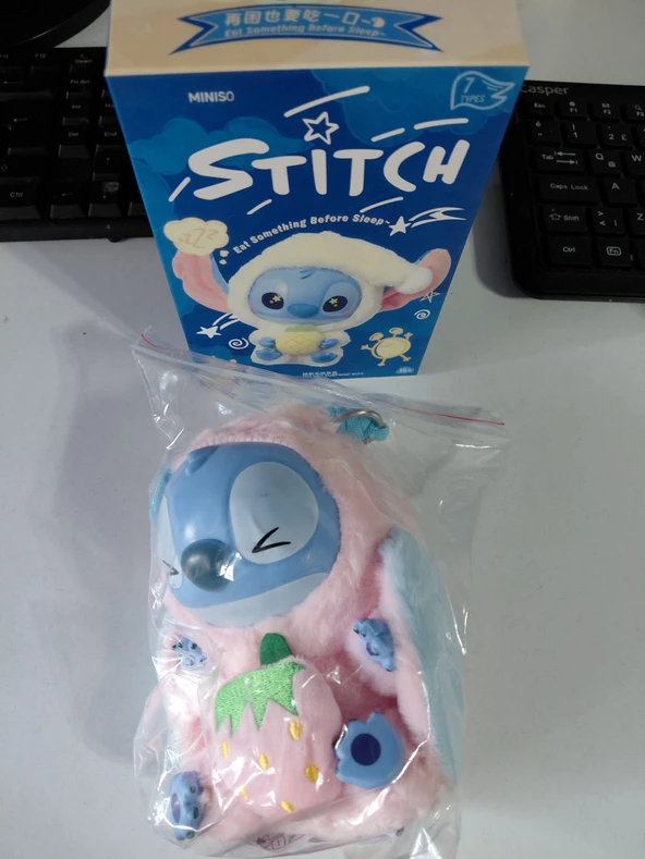 ASLANTİC STİTCH PELUŞ OYUNCAK ÇANTA SÜSÜ PEMBE