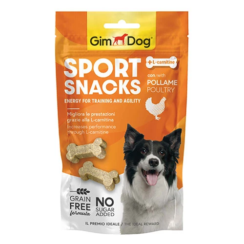 GimDog Sportsnacks Tavuklu ve L-Carnitinli Tahılsız Köpek Ödülü 60 Gr ürün görseli