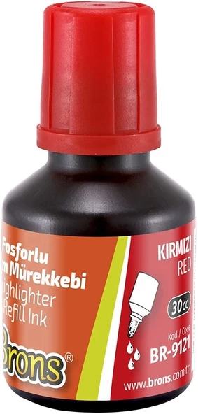 Supertrend Fosforlu Kalem Mürekkebi 30 cc. Kırmızı ürün görseli 1