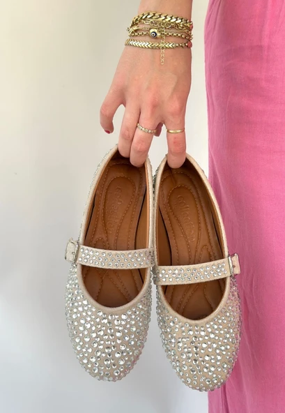 Denya Bej Süet Babet Ayakkabı ürün görseli