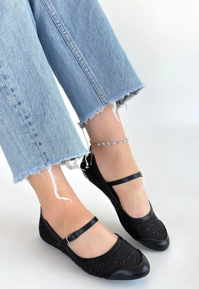 Toyan Siyah Cilt Babet Ayakkabı ürün görseli 1