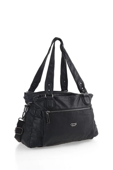 Zuwer Siyah Cilt Omuz Çantası - Resim 2