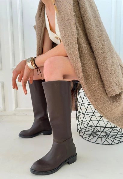 Muay Kahverengi Cilt Çizme - Resim 2