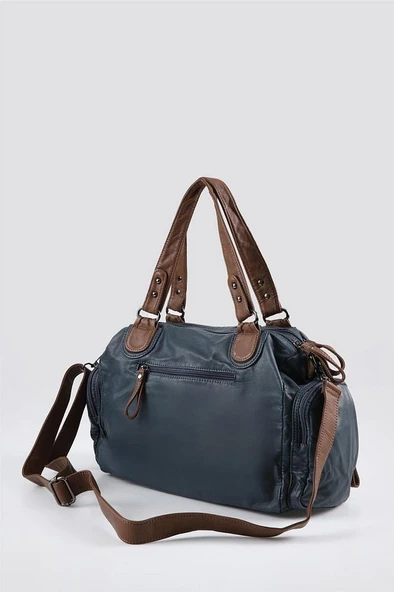 Orten Mavi Cilt Omuz Çantası - Resim 3