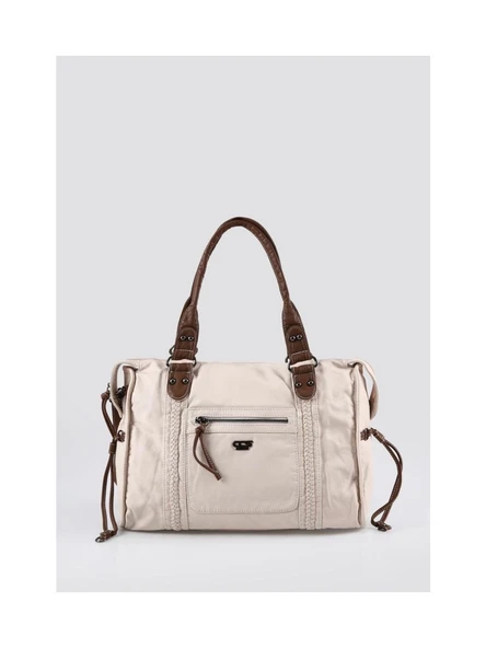 Muert Bej Cilt Omuz Askılı El Çantası ürün görseli 1