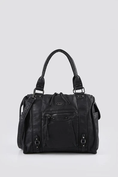 Abga Siyah Cilt Omuz Çantası ürün görseli 1