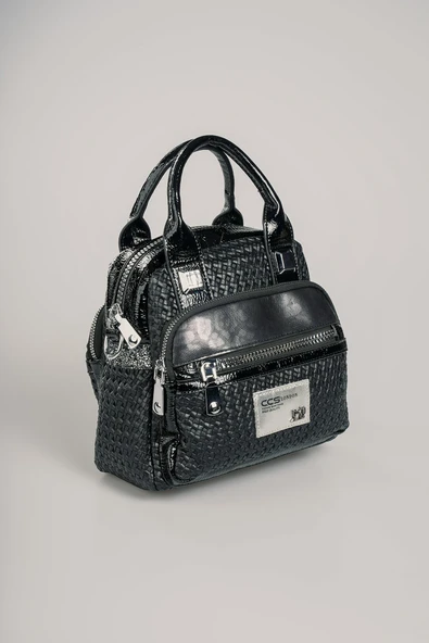 Karen Siyah Cilt Omuz Çantası - Resim 3