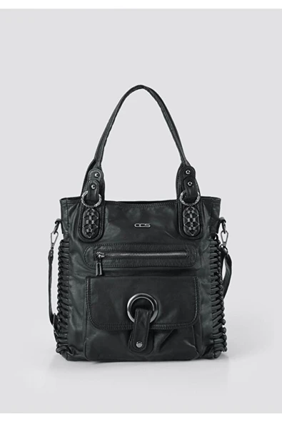 Deay Siyah Cilt Omuz Çantası ürün görseli 1