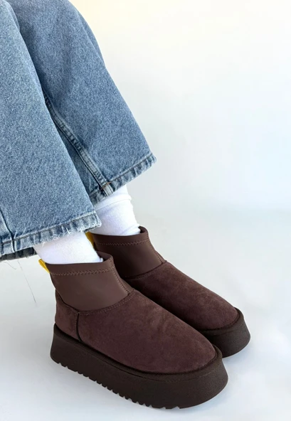 Cuen Kahverengi Süet Bot - Resim 2
