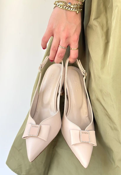 Sean Bej Cilt Topuklu Ayakkabı - Resim 2