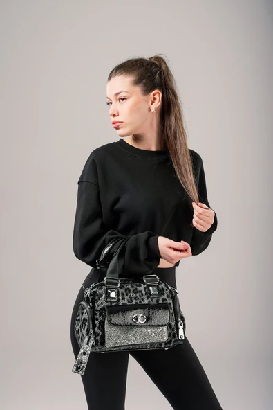 Judy Gri Cilt Omuz Çantası ürün görseli 1