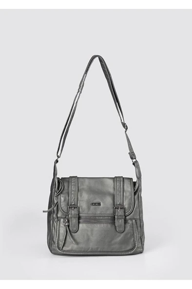 Liye Platin Cilt Omuz Çantası ürün görseli 1