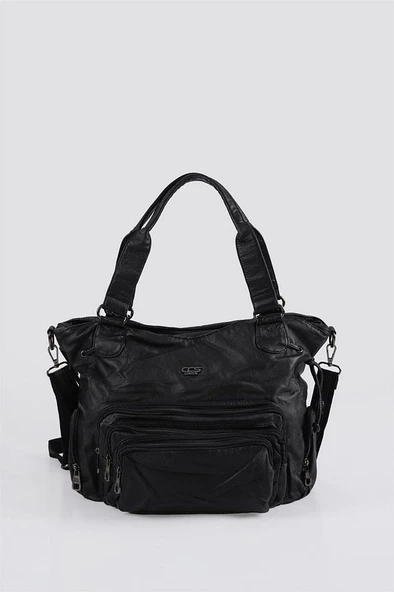 Katti Siyah Cilt Omuz Çantası ürün görseli 1