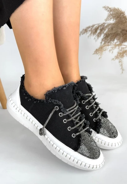 Enber Siyah Kot Bağcıklı Spor Ayakkabı ürün görseli