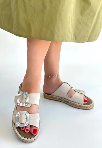 Hertas Bej Nubuk Tokalı Terlik - Resim 2