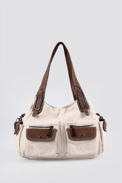 Oten Bej Cilt Omuz Çantası ürün görseli 1