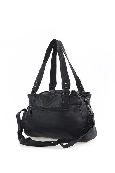 Zuwer Siyah Cilt Omuz Çantası - Resim 3