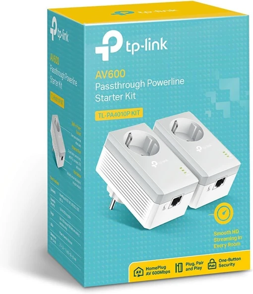 TP-Link TL-PA4010PKIT, AV600 AC Güç Soketli Powerline Adaptör Başlangıç Kiti - 7