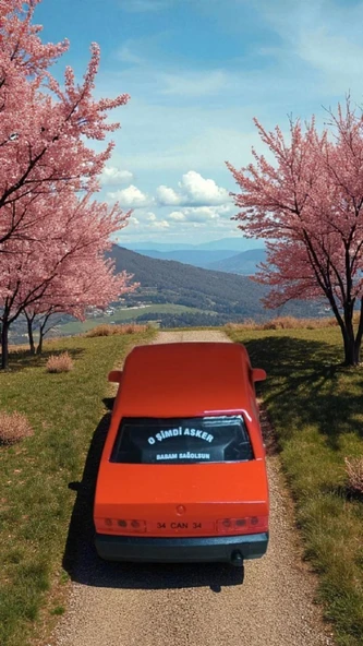 Nostaljik Metal Çek Bırak Kırmızı Tofaş Şahin Araba Kapılar Açılır - 4