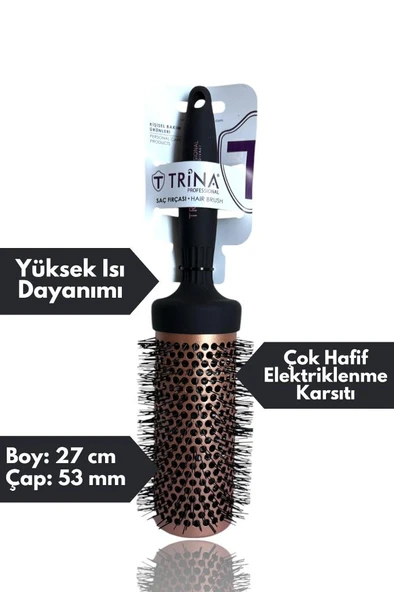 Trina Diva Yuvarlak Termal Fön Fırçası 53 mm Çap 07 - 2