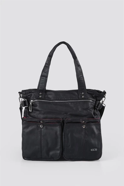 Opey Siyah Cilt Omuz Çantası ürün görseli 1